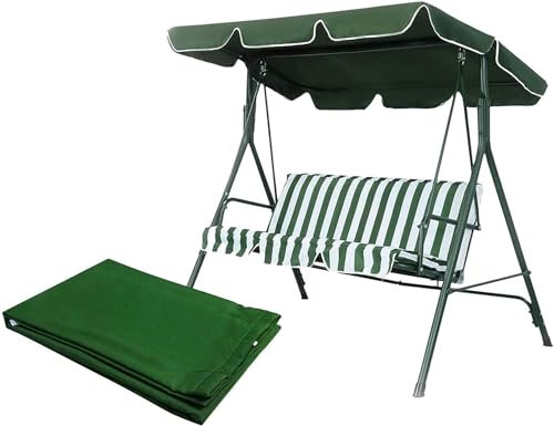 Outdoor Patio Swings Canopy Top Cover, Garden Seat Replacement Double Replacement Oxford Cloth Canopy Top Set Outdoor Patio, Convertible Canopy Hanging Swings Glider Lounge Chair