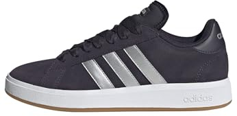 Adidas Femme Grand Court Base 00s Shoes, Black/Matte Silver/Cloud White, 37 1/3 EU