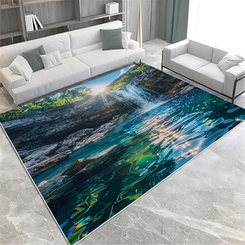 Kinderteppich Landschaft - Kurzflor Teppich Kinderzimmer Spielteppich Antiallergen Und Extra Weich - Babyzimmer Teppiche Für Junge Und Mädchen Babyteppich 80 X 120 cm / 31.5 X 47.2-2525211
