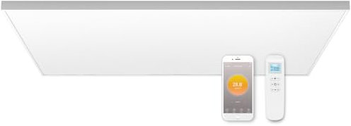 Calefacción infrarroja de techo con termostato, calefacción de techo, calefacción de techo infrarroja, control por aplicación, calefacción eléctrica, radiador, panel calefactor, 860 vatios-119,5 x