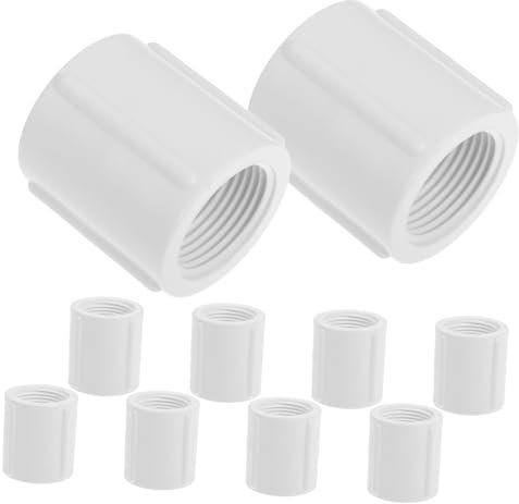 SUPVOX Set di Adattatori per Tubi Dellacqua in PVC 10 Pezzi Connettori per Tubi Flessibili Doppi Femmina Raccordi per Tubi da 3/4 di Pollice Connettori Dritti di Riduzione