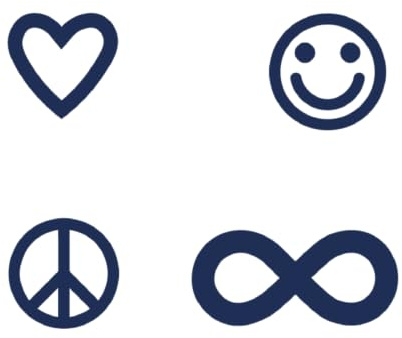 Tattwo.me – Temporäre Tattoos für Erwachsene und Kinder, hält 2 Wochen, wasserfest – 4 Liebesmodelle zum Ausschneiden – Pflanzliche Tinte – EU-Kosmetik-Zertifikat – (P0967)
