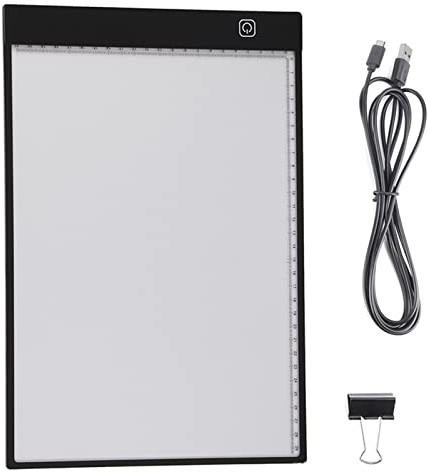 Led Licht Pad A4,Plottertisch LED Kunstbild Leuchtkissen Zeichentisch,3 Farbtemperaturen dimmbar Leuchttafel zum Nachzeichnen,Wiederaufladbare LED Kopiertafel