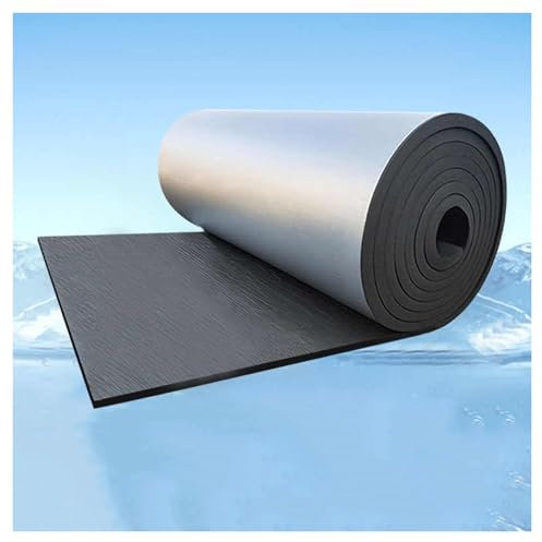 Tapis d'insonorisation Voiture,coton d'isolation acoustique en feuille d'aluminium auto-adhésive,Isolation phonique Acoustique Anti-Bruit Coton,pour Le Moteur/Toit/fenêtre(20MM(THK),1*1M(1m²))