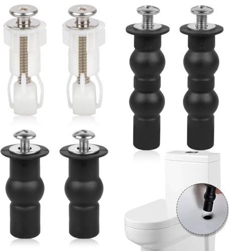 IKOPFLN 1 Satz à 6 Stück Wc Sitz Befestigung Von Oben Toilettensitz Behoben Wc-Sitz Deckel Schrauben Für Toilette Top Montage Scharnier Zubehör