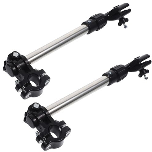 GOOHOCHY 2pcs Bicycle Umbrella Holder Mount Clamp for Bike for Outdoor Cycling and Rainy Days