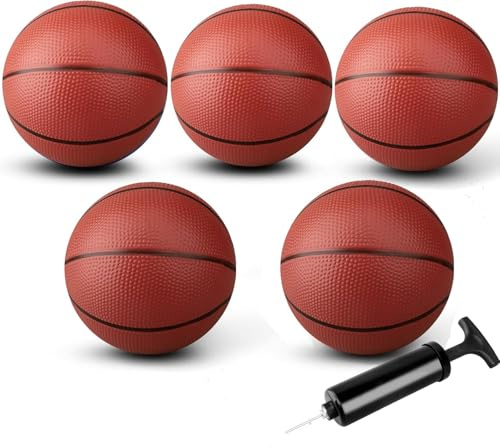 Mini Basketball Toy for Indoor Mini Basketball Hoop, 25CM Small Replacement Basketballs Soft Beach Ball for Inflatable Pool, Pool Playground Kickball Outdoor Play Game Gift Pack for kids Adults