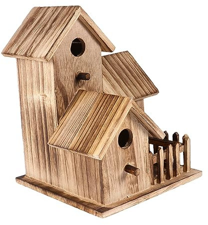 COLLBATH Deko Vogelhaus Aus Holz Vogelhaus-bausatz Zum Selber Bauen Mit Aufhängeseil Für Balkon Und Garten Kreativer Vogelschutz