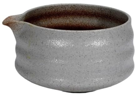 Ciotola in Ceramica per Matcha, Ciotola in Porcellana per Mescolare Il Matcha, con Beccuccio, Tazza da tè Verde Fatta a Mano, Ciotola per Matcha per a, Bianco