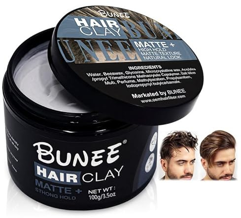 100g Cera Capelli Uomo, Pasta di Cera per capelli dalla Tenuta Forte, Cera capelli opaca, Texturizza Capelli, Hold Hair Styling, Cura quotidiana dei capelli, Adatto a tutti i tipi di capelli