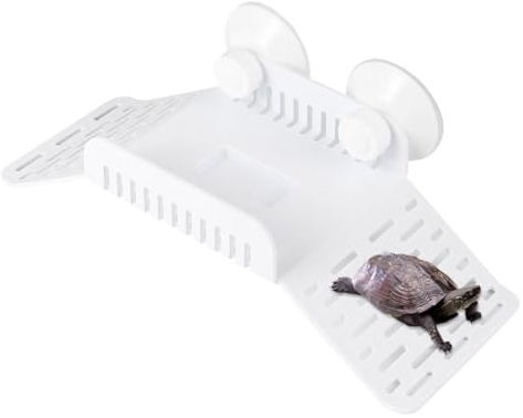 HANABASS Aquarium Schildkröte Kletterplattform Sonnenplattform mit Futtertrog Schwimmende Insel Dekoration für Terrarium und Teich