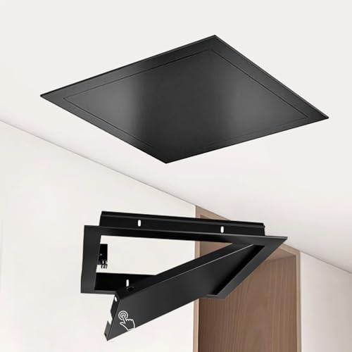 Vattentät metallåtkomstpanel svart inspektionslucka med magnetisk dörr för badrum el och gasmätare åtkomst 25 x 25 cm revisionsskydd