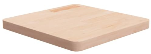 RMIHSJG Massivholz Tischplatte Quadratisch 50x50x4 cm Eichenholz Unbehandelt für Couchtisch Beistelltisch Bartisch Telefontisch Konsolentisch Nachttisch Regal Möbelplatte Rustikales