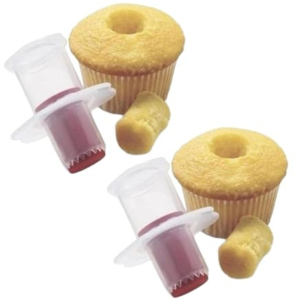 2Pcs Cupcake Corer Decorating Divider Pastry Corer Model Cake Filler Corers Corers and Pitters Fruit and Vegetable Tools Home and Kitchen