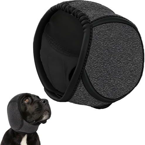 Paraorecchie per Cani,Protezioni Orecchie per Cane,Cuffie Antirumore per Cani,Regolabili Fasce Canis Testa,Paraorecchie Cane,per Blocco del Rumore,Calma,Inverno,Bagno,Asciugatura