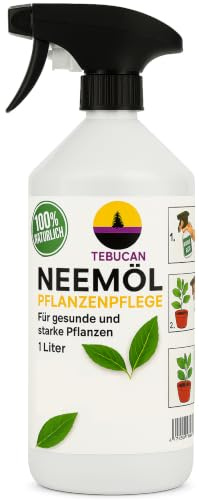Tebucan Neemöl Spray 1000 ml Natürliche Pflanzenpflege, Sprühfertig – Niemöl mit Emulgator für Pflanzen, Nachfüllbar