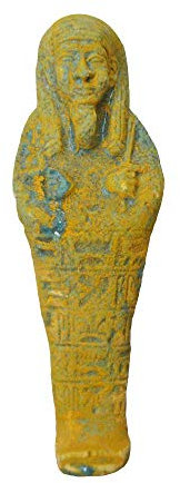 Ushebti de Piedra fayenza. Medidas: Largo 9 cm Ancho 3 cm Ancho Alto 2 cm Aproximadamente