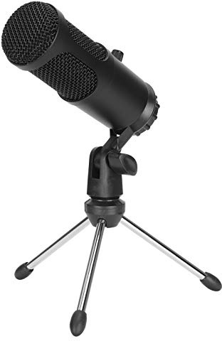 AMONIDA Microfono a condensatore USB Comodo e preciso a Basso Rumore, Audio del Microfono, Registrazione ad Alta sensibilità per cantare