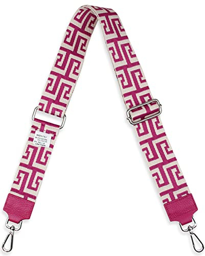 Frentree Schultergurt 5cm breit, Made in Italy, Schulterriemen für Taschen und Handtaschen, verstellbarer Taschengurt für Damen und Herren, DIY Zubehör W Pink