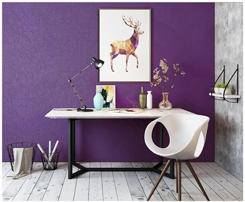 CULTS Dunkelviolett Vliestapete 9,5 m x 0,53 m Einfarbig Tapete Modernes Design Bunt Tapete für Flur Wohnzimmer Schlafzimmer Büro