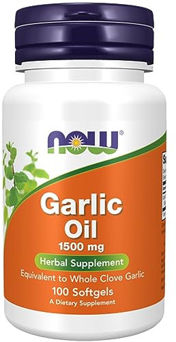 Now Foods, Garlic Oil, 100 Softgels, 9mg oder 4500mg Knoblauch Knoblauchöl-Konzentrat je Dosis, Glutenfrei, Geschmacksneutral
