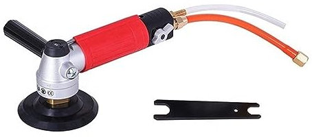 NOALED Polisseuse/meuleuse Humide à air, Ponceuse à Eau pneumatique 4 4500 TR/Min avec 7 tampons de Polissage Humide/Sec de 4 pour Granit/béton/marbre largement utilisé