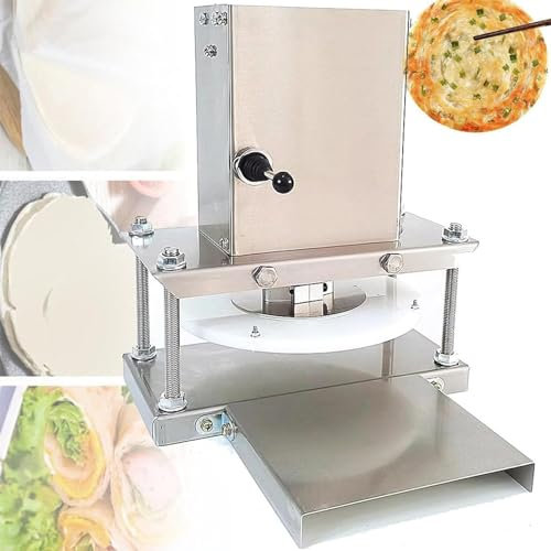 DPLWJPP Máquina Eléctrica Prensa Masa Pizza,Máquina Comercial Prensa Manual Acero Inoxidable Pastelería Masa Pizza,para Uso Doméstico,Cocina Y Comercial,25cm