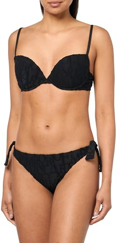 EMPORIO ARMANI Kvinna 3D fet logotyp triangel bikini svart M, Svart 3D Ea logotyp, M