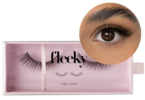 fleeky Magic Lashes - Vegan & Cruelty-Free Fake Lashes for Your Perfect Look - Artificial Eyelashes for Gluing Made of Synthetic Hair (Sweety)