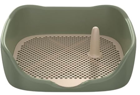 Dualoai Hundetoilette mit Netzgitter, Tragbare Trainingstoilette Aus Netzgewebe für Drinnen Und Draußen, Töpfchenablage, Katzentoilette für Hunde, grün groß