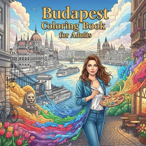 Budapest Coloring Book for Adults: From the Heart of Hungary Bold and Easy Pages Simple Designs for Travel and Relaxation for Adults, Teens, Children, and Seniors to Relax and Relieve Stress