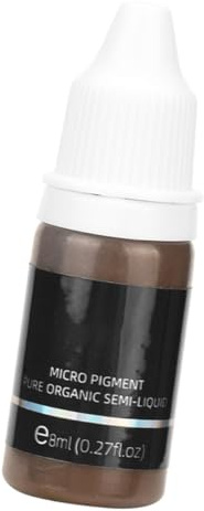 GALPADA Pigmento Natural para Cejas 8ml Color Café Claro Semipermanente Planta Extracción Tinta Profesional Micropigmentación para Maquillaje Duradero y Seguro