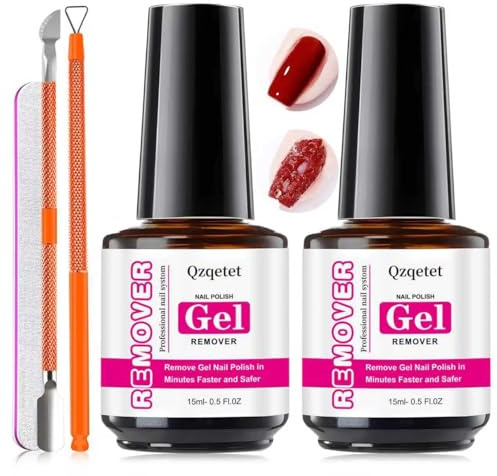 2 pezzi gel solvente per unghie da 15 ml – rimozione magica veloce per unghie, rimozione rapida del gel per unghie, senza ammollo, non avvolgere, facile rimozione in 3 – 5 minuti