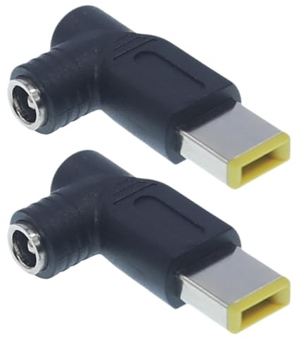 Strömadapter Pluggomvandlare 240 W Ersättningsadapter till hona rätvinklig | 2-pack DC-pluggadapter för bärbara datorer för PC-dator, hemanvändning, kontor, flygplats, spelande, resor samt