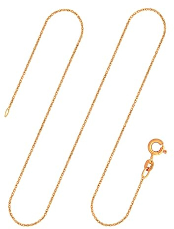 EDELIND Goldkette Damen 585 333 Echtgold - Zarte Ankerkette 1.1 mm Gelbgold auch 375 750 - für Frauen und Herren, mit stilvoller Geschenkbox
