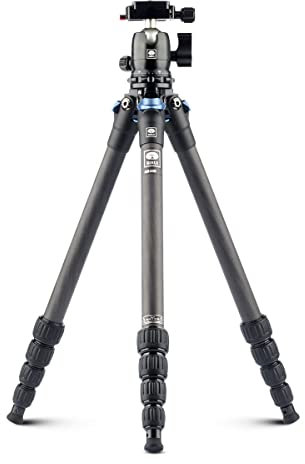 SIRUI Camera Tripod for Travel, 5-Sections Compact Tripod AM-225 with Ball Head B-00K, Twist Lock Legs, Carbon Fibre Tripod for Camera, DSLR, Camcorder, Smartphone, Max Load 6kg