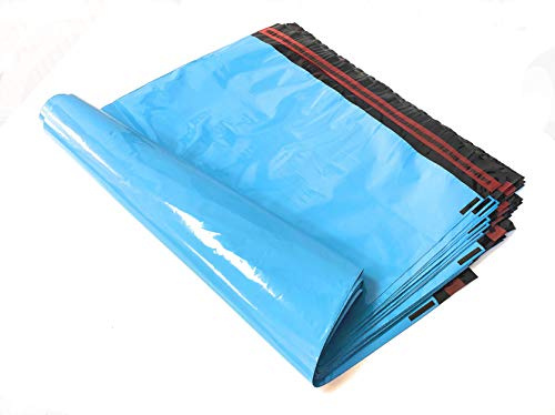 Blå postväskor plast post post porto polyeten stark självtätning 30 x 41 cm (12 x 16 tum) - 50 väska