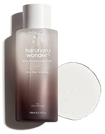 haruharu Wonder Black Rice Hyaluronic Toner, Deep Hydration, Glass Skin, Hyaluronic Acid, Lavender Oil, Skin Plumpling, Korean Skincare, Vegan, Cruelty-Free, 150 ml