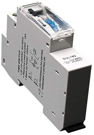 Gaoominy Sul180A Timer Meccanico da 15 Minuti 24 Ore Timer Programmabile su Guida DIN Interruttore A Tempo Relè Strumenti di Analisi di Misura novità