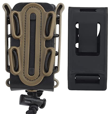 WarmHeartting Einzelne Magazintasche Taktisch 9 mm hoch Soft Shell Scorpion Magazine Carrier Holder, MOLLE Mag Pouch Holster mit Gürtelclip Magazinbeutel Magazinhalter
