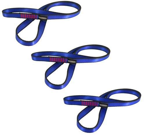NewDoar Kletterschlinge 16 mm Nylon-Schlingenläufer 22 KN 4840 LB Kletterseil zum Klettern, Erstellen von Ankersystemen, Abseilausrüstung, perfekt für Baumarbeiten-Blue/30/3