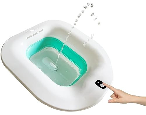 Sitzbadewanne, faltbares Sitzbad für die Toilette, faltbares, hockfreies Sitzbad, Sitzbad für Hämorrhoiden, Sitzbad für Toilettensitz, schwangere Postpartum-Pflegebecken, Sitzbadewanne zur beruhi
