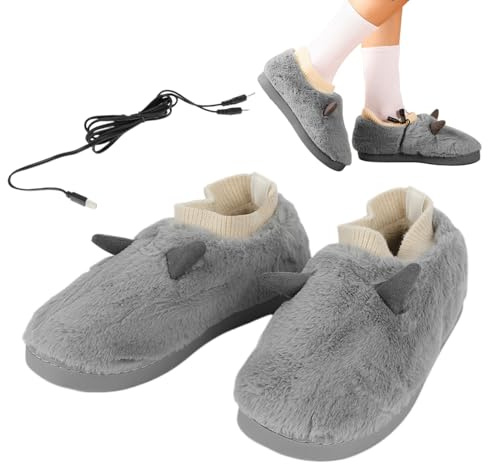 Maciun Pantofole Riscaldanti Elettriche, Scaldapiedi Elettrico Riscaldante - Scaldapiedi Elettrico, Scarpe Riscaldanti, Pantofole a Microonde, Scaldapiedi per Alleviare la Rigidità dei