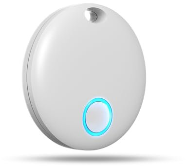 MYLAIM Bluetooth Key Finder, Waterproof, Replaceable Battery, Works with Apple Find My, 1 Pack White