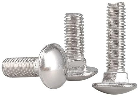 Schlossschraube aus Edelstahl 304, großer Kopf, Vierkanthals, Halbrundschraube DIN603 M5M6M8M10M12 (Size : M8*25 2pcs)
