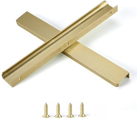 sunlithor Gold Schrankgriffe FüR KüChengriffe MöBelgriffe KüChenschräNke Schubladengriffe Vintage Packung mit 6 Stück 254mm BA 300mm Länge