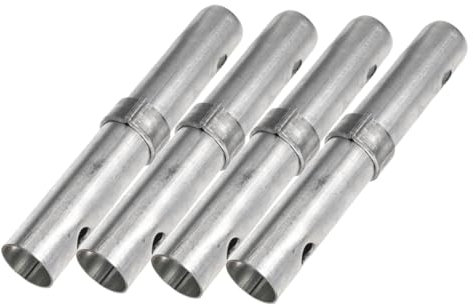 Veemoon 4pcs Steel Scaffold Pins for Mobile Scaffolding Accessories, Heavy Duty Silver Scaffold Connecting Rods Providing Secure and Stable Connection, Enhancing Safety in Construction
