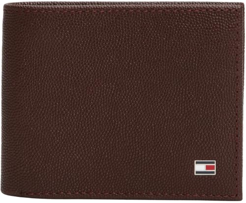 Tommy Hilfiger Cartera Hombre Mini Wallet Acabado Estructurado, Marrón (Coffee Bean), Talla Única