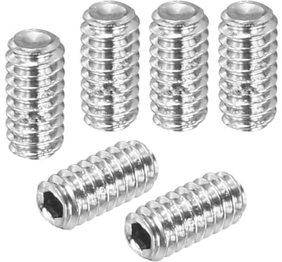 PATIKIL 100 Stück Madenschraube M2 x 4mm, 304 Edelstahl Madenschrauben Set für Türklinken Halterung Möbel Lampen Wasserhahn Reparaturen, Silber Innensechskant Gewindestifte Schrauben Set