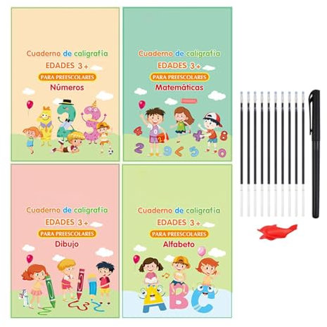 Spanische Handschriftbücher für Kinder, Arbeitsbuch zum Üben des spanischen Schreibens | Spanisches Schreibübungs-Notizbuch,Arbeitshefte zum Spanischen Schreiben mit Stiften und Griff für , Mädchen, K